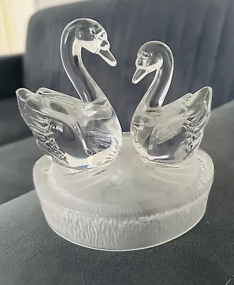 Buy Royal Crystal SWANS Figurine GLASS Decorative And Collectible Ornament • 12.50£