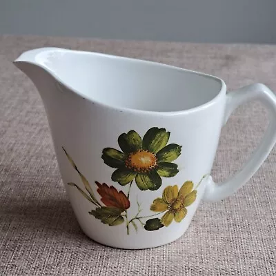 Buy Alfred Meakin Glo White Ironstone Floral Milk Jug England • 6.99£
