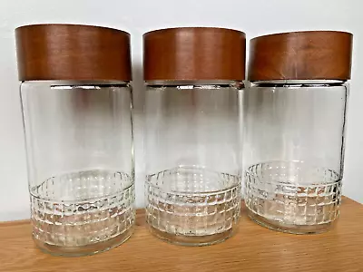 Buy Vintage Large Glass Jars Screw Cap Storage Pantry Jars Tea Coffee Sugar • 10.99£