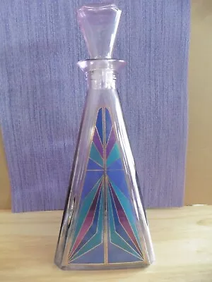 Buy VINTAGE 1960s/70s ITALIAN GLASS PYRAMID DECANTER WITH STOPPER • 13.99£