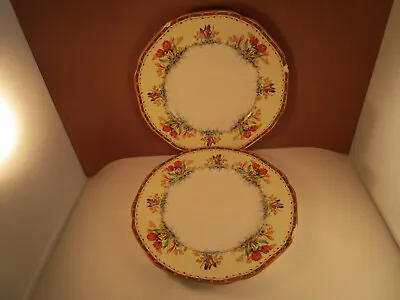 Buy Vintage Crown Ducal Ware England Tulip Pair Of Lunch Plates • 22.08£