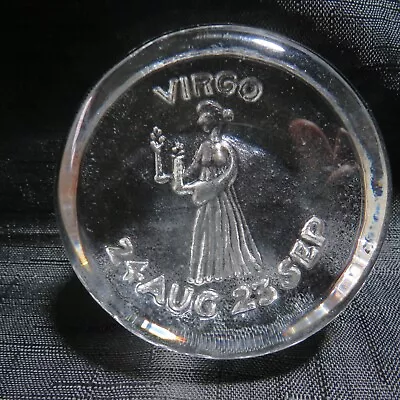 Buy Dartington Crystal Art Glass Virgo Zodiac Sign Paperweight • 9.90£