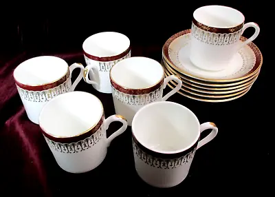 Buy Set Of 6 Royal Grafton Majestic Espresso Demitasse Cups & Saucers • 22.99£