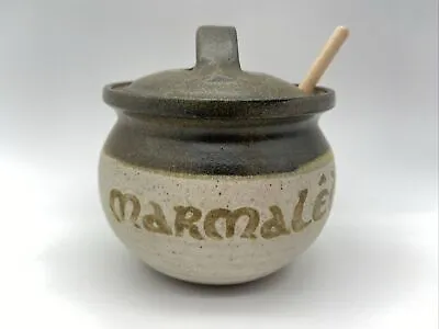 Buy Tregaron Studio Pottery Welsh Language Cymraeg Marmalêd Marmalade Dish Jar & Lid • 23.57£
