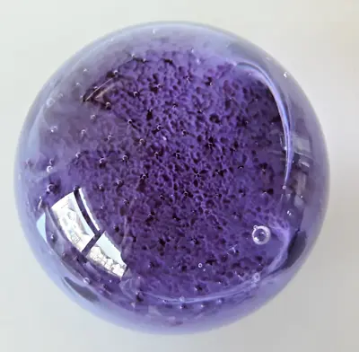 Buy Vintage Signed Caithness Blush Purple Art Glass Paperweight - Made In Scotland • 19.95£