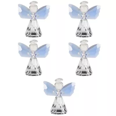 Buy  5 Pieces Crystal Angel Ornament Good Luck Figurine Christmas • 49.65£