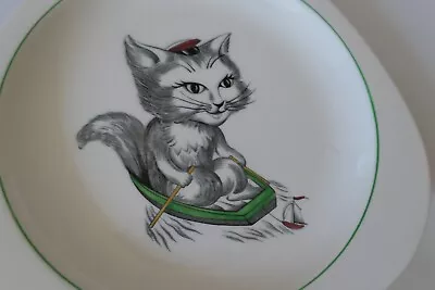Buy Spode Copeland China 3 Sided 18.8 Cm Wide Plate- Cutie-kitten Cat In Rowing Boat • 14£