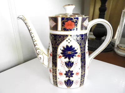 Buy Royal Crown Derby OLD IMARI Coffee Pot #1128 - MINT / NEVER USED! • 564.45£