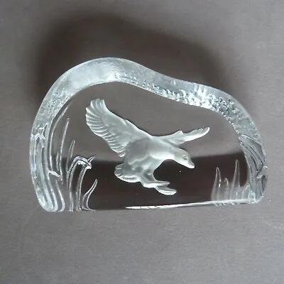 Buy Wedgwood Crystal Paperweight - Flying Duck Mallard • 9.99£