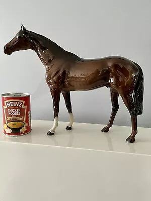 Buy Beswick Large Racehorse 14  Long 11.25” Tall 1564 Brown Bay Pristine !!! • 94£