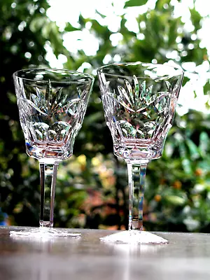 Buy Waterford Crystal Ashling Claret Wine Glasses Set Of 2 Vintage Signed • 50£