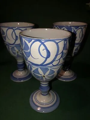 Buy Geoffrey Eastop Aldermaston Pottery Goblets X 3 • 95£