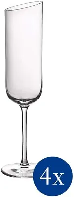 Buy Villeroy & Boch Champagne Flutes Glasses - New Moon Set Of 4 • 38.99£