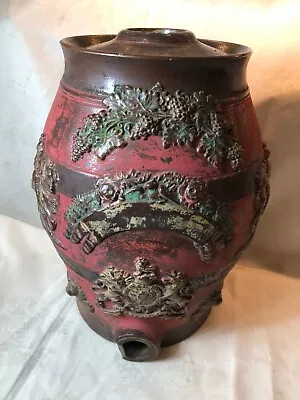 Buy Large 19th Century Salt Glazed Stoneware Spirit Barrel With Royal Coat Of Arms • 175£