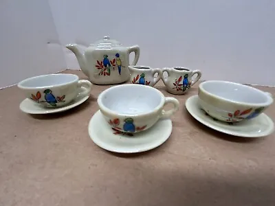 Buy Vintage Toy China Tea Set Birds Design Made In China 9 Pieces Child's Tea Party • 12.53£