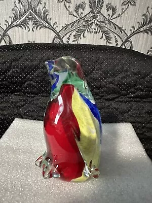 Buy Murano Style Hand Blown Colourful Art Glass Penguin • 5£
