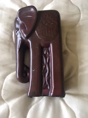 Buy Maroon Coloured Pottery Elephant - 8 In Tall • 6£