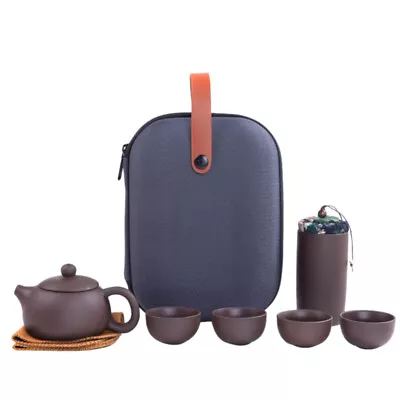 Buy  Purple Clay Zisha Travel Tea Set Portable Water Kettle Japanese Cups • 22.55£