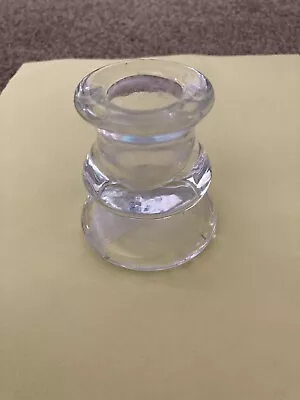 Buy Unbranded Glass Candle Stick Holder 6 Cm Tall Clear • 0.99£