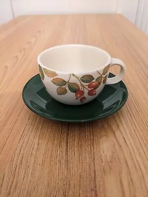 Buy Cloverleaf Country Fruits Teacup & Saucer TG Green Pottery • 10£