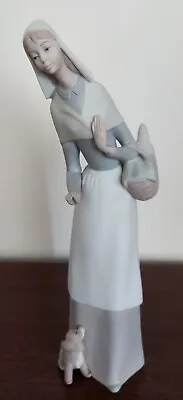 Buy  Retired Lladro Girl With Goose And Dog Figurine # 4866 10.75” Tall Matt Finish • 99.58£