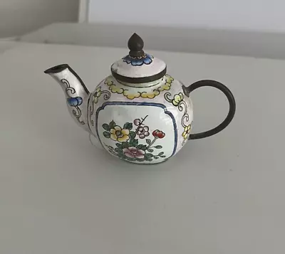 Buy Miniature Colorful Enamel Teapot - Signed B. Yee China • 19.99£