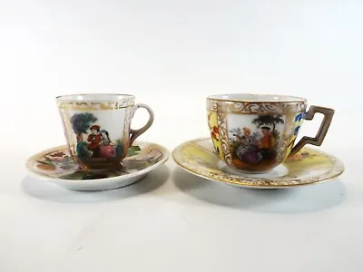 Buy Antique Continental Porcelain / Dresden Miniature Cup & Saucer & One Other R87/2 • 3.20£