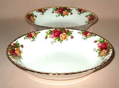 Buy Royal Albert Old Country Roses 2 Oval Serving  Dishes, English First Quality • 29.95£