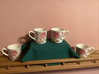 Buy 4 Vintage Johnson Brothers Rose Chintz Pink Coffee Mug 8oz.  England Set • 24.97£