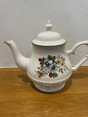 Buy Vintage Price Kensington Pottery Floral Teapot With Green Trim  Made England • 18£