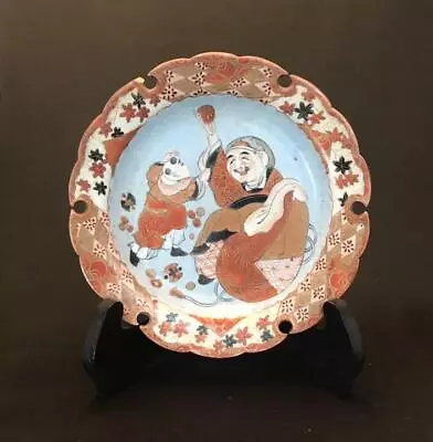 Buy DAIKOKUTEN GOD Old KUTANI Ware Plate 7 Inch MEIJI Era Japanese Antique Art • 192.83£