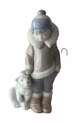 Buy Lladro Figurine #5238 Eskimo Boy With Pet Polar Bear • 5.50£
