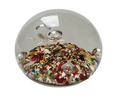 Buy Glass Paperweight With Multicoloured Sparkly Base • 9.99£