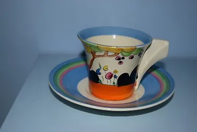 Buy An Extremely Rare Clarice Cliff Daffodil  Coffee Can & Saucer  Tulips  1933 • 325£