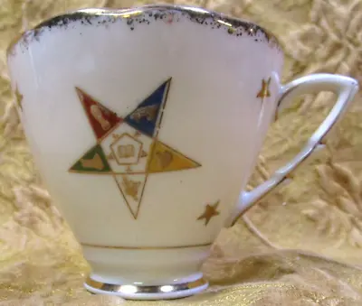 Buy Vintage OES Order Eastern Star Masonic Bone China Footed Cup Imperial Japan • 4.83£