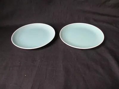 Buy Poole Pottery Twintone,two 15.5 Cm Tea Plates Ice Green ,good Pre Used Condition • 8£