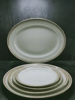 Buy 5x Vintage Brown And White Losol Ware Keeling Claremont Serving Plates Platters • 36£
