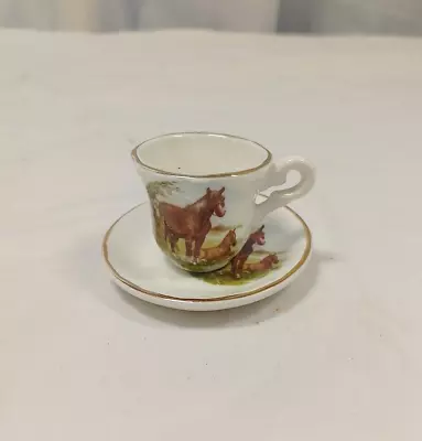 Buy Fine Bone China Horse Miniature Cup And Saucer • 5£