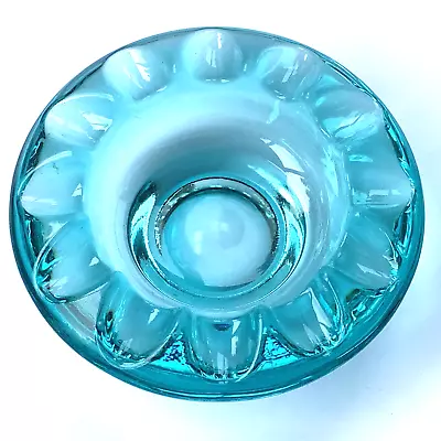Buy Adolf Matura Wheel Bright Blue Glass Bowl 983 Ashtray Czech Sklo Union 1960/70s • 20£