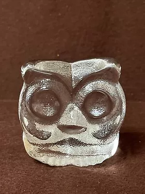 Buy Vintage German Nachtmann Crystal Owl Paperweight Or Figurine Frosted Glass • 19.17£