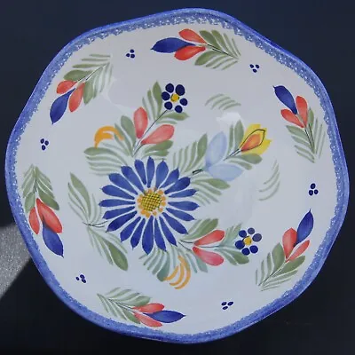 Buy Modern French 1990’s Bretton Quimper Hand Painted Faience Pottery Bowl • 15£