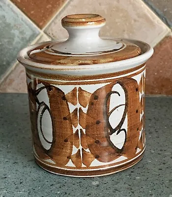Buy Aldermaston Pottery~Hand Painted Preserve Pot, Spoon Hole. Design David Tipler • 49£