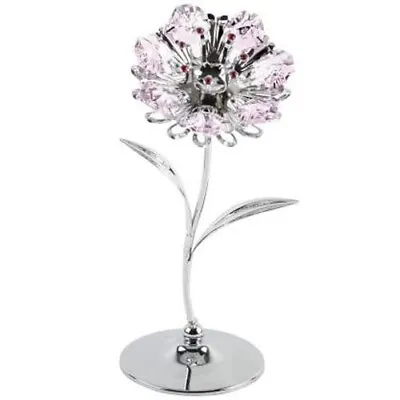 Buy New Sunflower With Pink Crystals Decor Swarovski Elements Ornament Xmas Gift • 9.95£