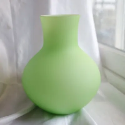 Buy 10” H Pottery Barn Glass Vase Modern Contemporary Mint Green • 34.58£