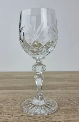 Buy Bohemian Flamenco Crystal Glass Wine Glass Approx Height 15cm. • 10£