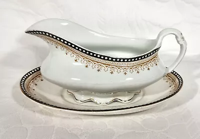 Buy Antique George V Maddock & Sons England Pearl Gravy Boat & Under Dish 1918 • 41.10£