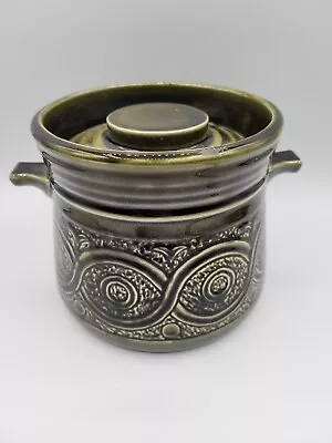 Buy Retro ELLGREAVE Pottery Saxony Casserole Pot Dish Bowl Tureen Green Ceramic  • 16.95£
