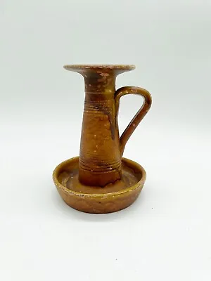Buy Vintage Rare Dicker Ware Pottery Candlestick Holder Brown Made In Sussex • 22.99£