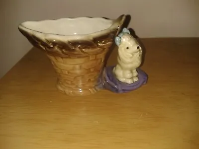 Buy Vintage Hornsea Fauna Poodle & Basket Mini Posy Vase. (D9) • 5.99£