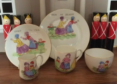 Buy Vintage Children's Tea Set Hand Painted Bone China   Come To Tea , Tea Is Ready  • 24.99£